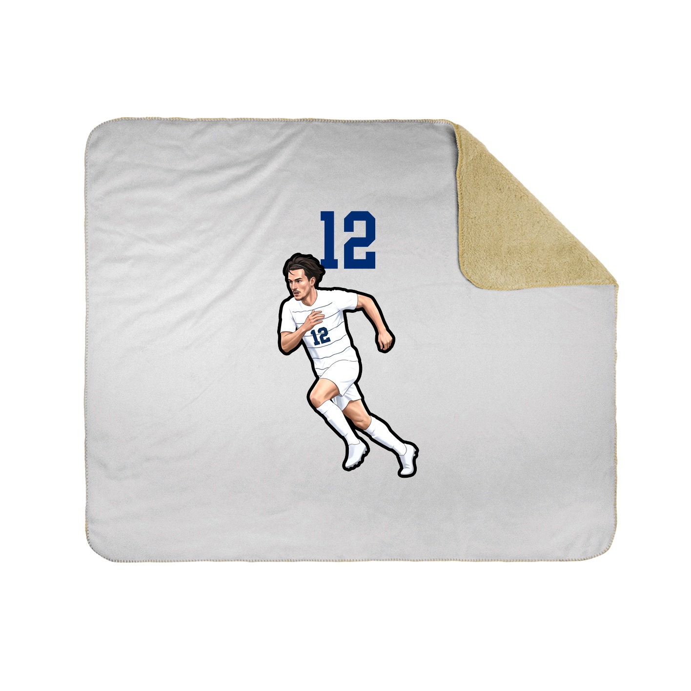 Throw Blanket — Number Top in White