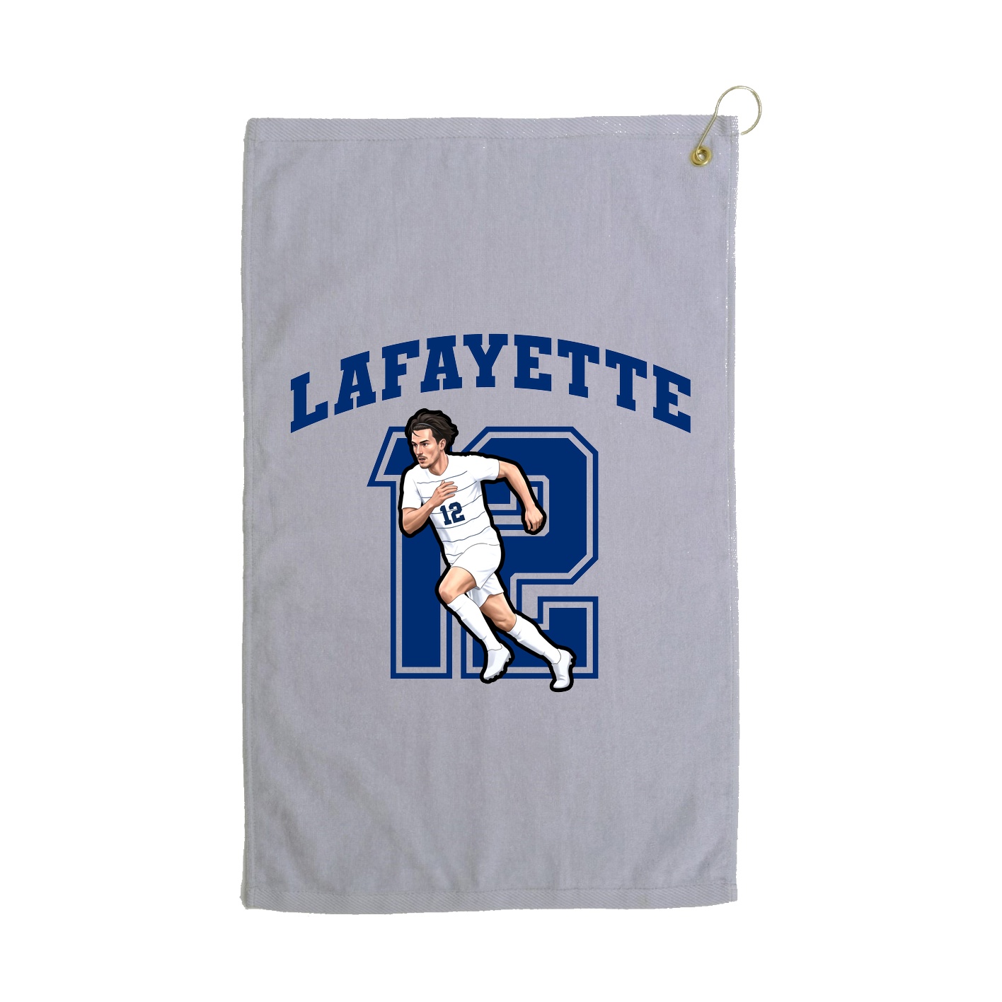Golf Towel — Number in Grey