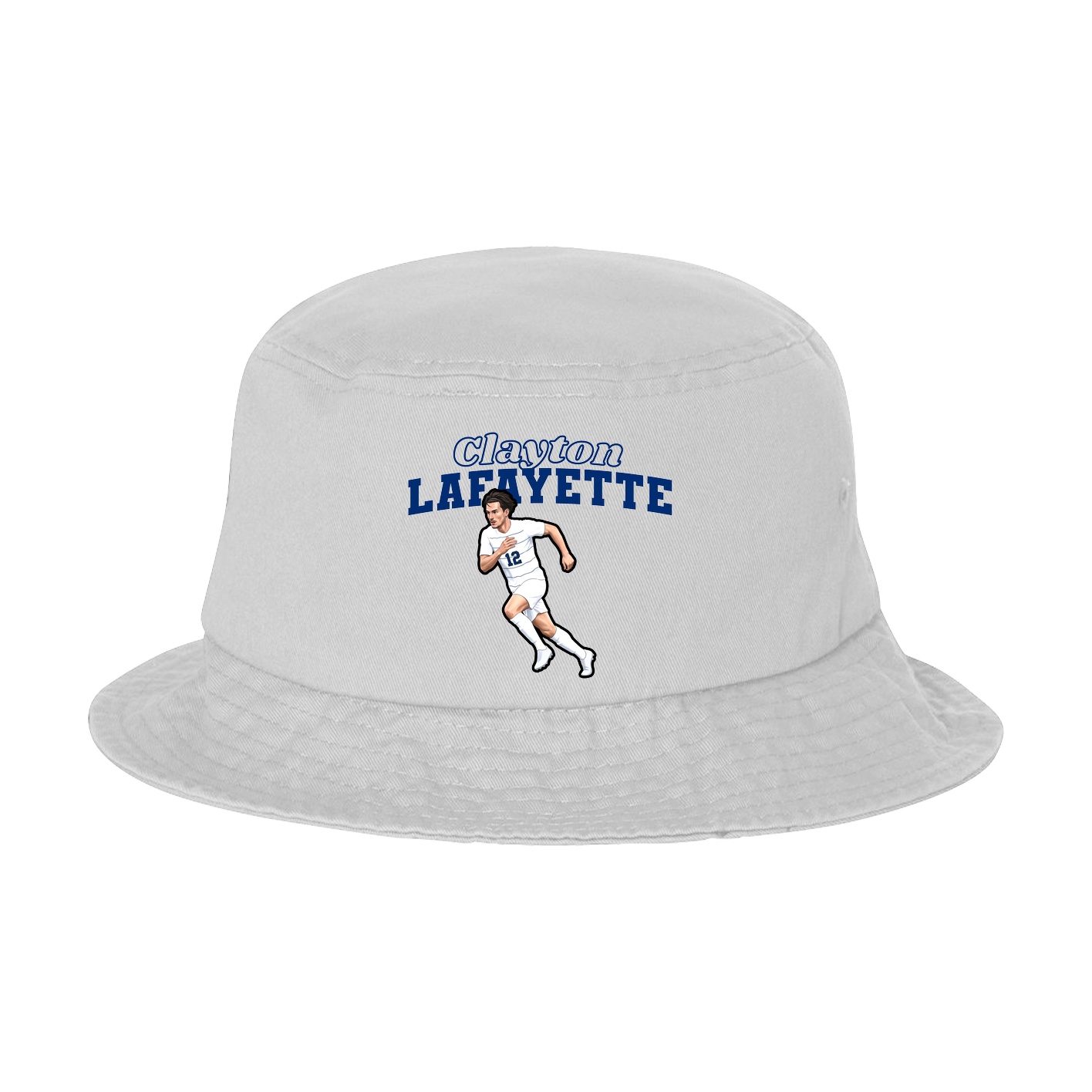 Bucket Cap — Name Arch in White