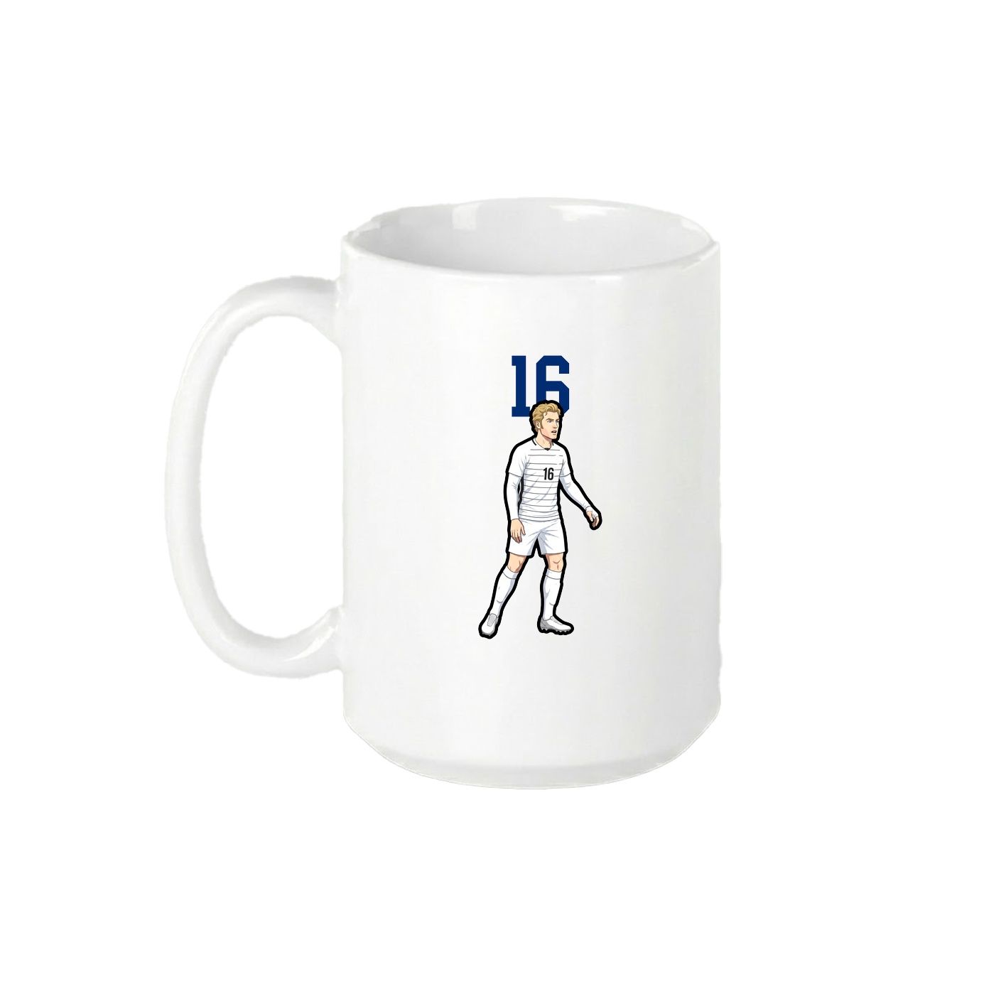 15oz Coffee Mug — Number Top in White