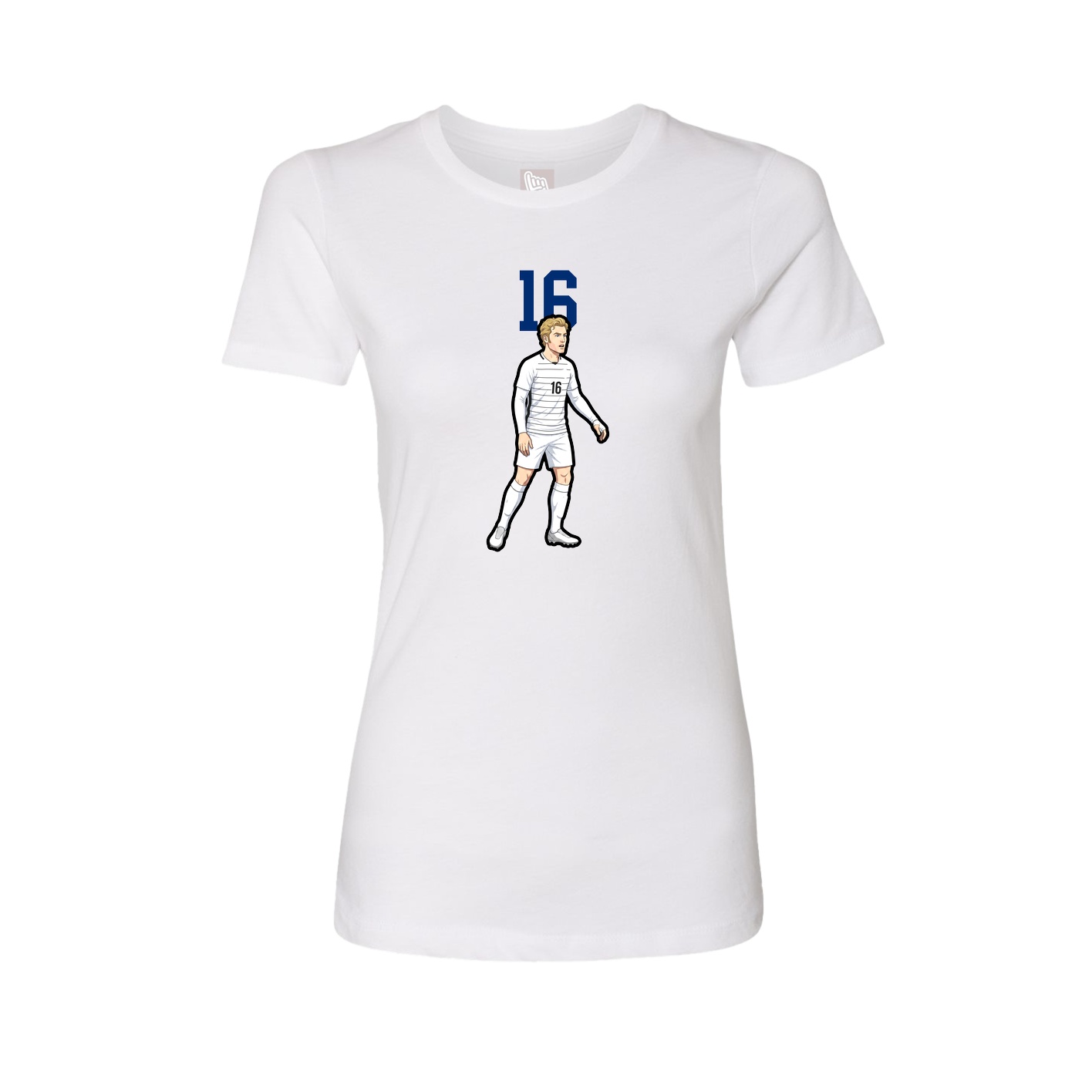 Fitted Women's Tee — Number Top in White