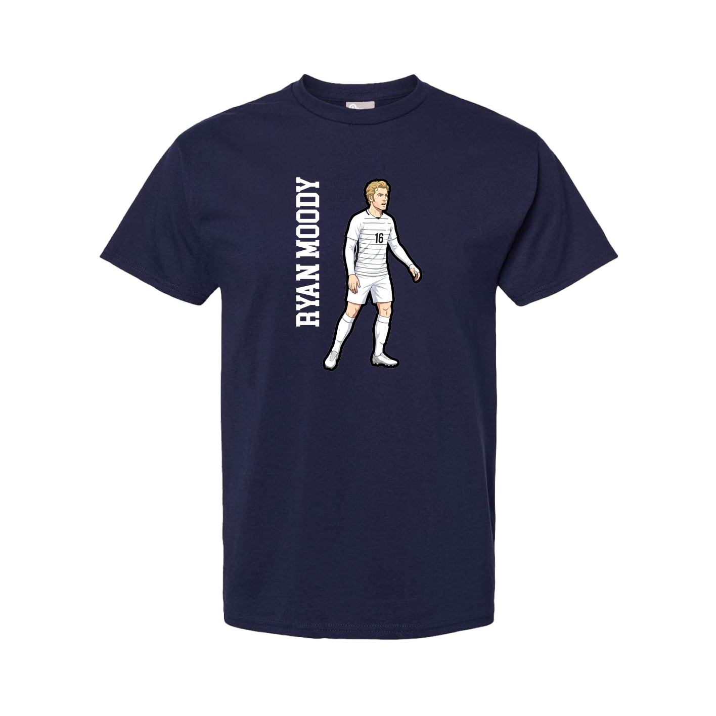 Youth Tee — Name Vertical in Navy
