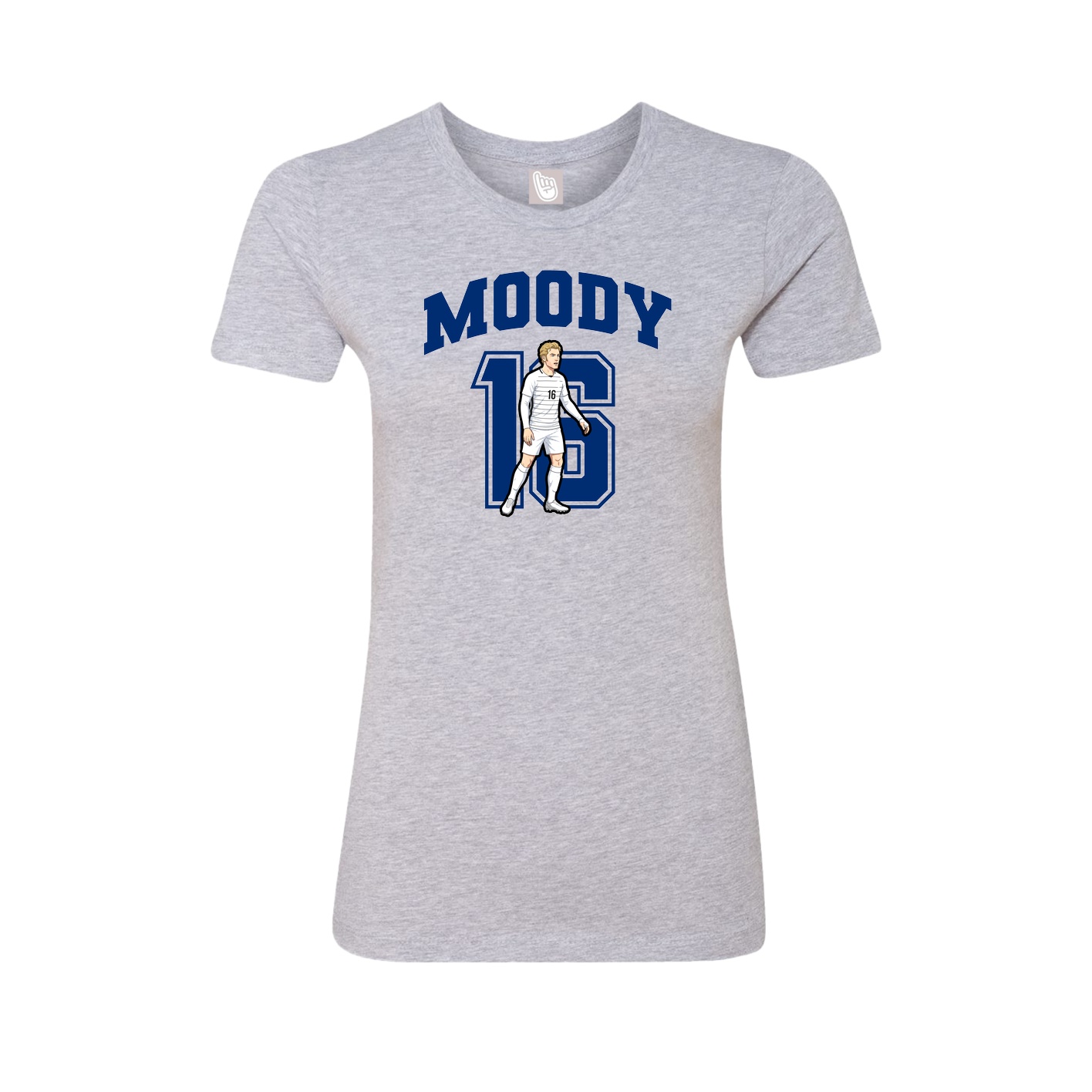 Fitted Women's Tee — Number in Grey