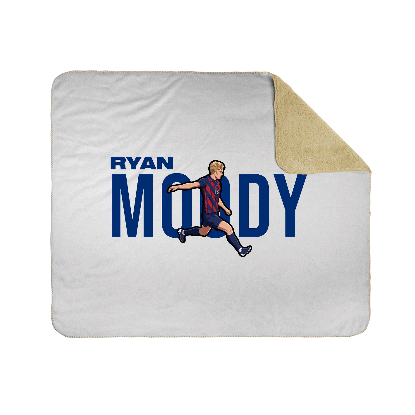 Throw Blanket — Player Name in White