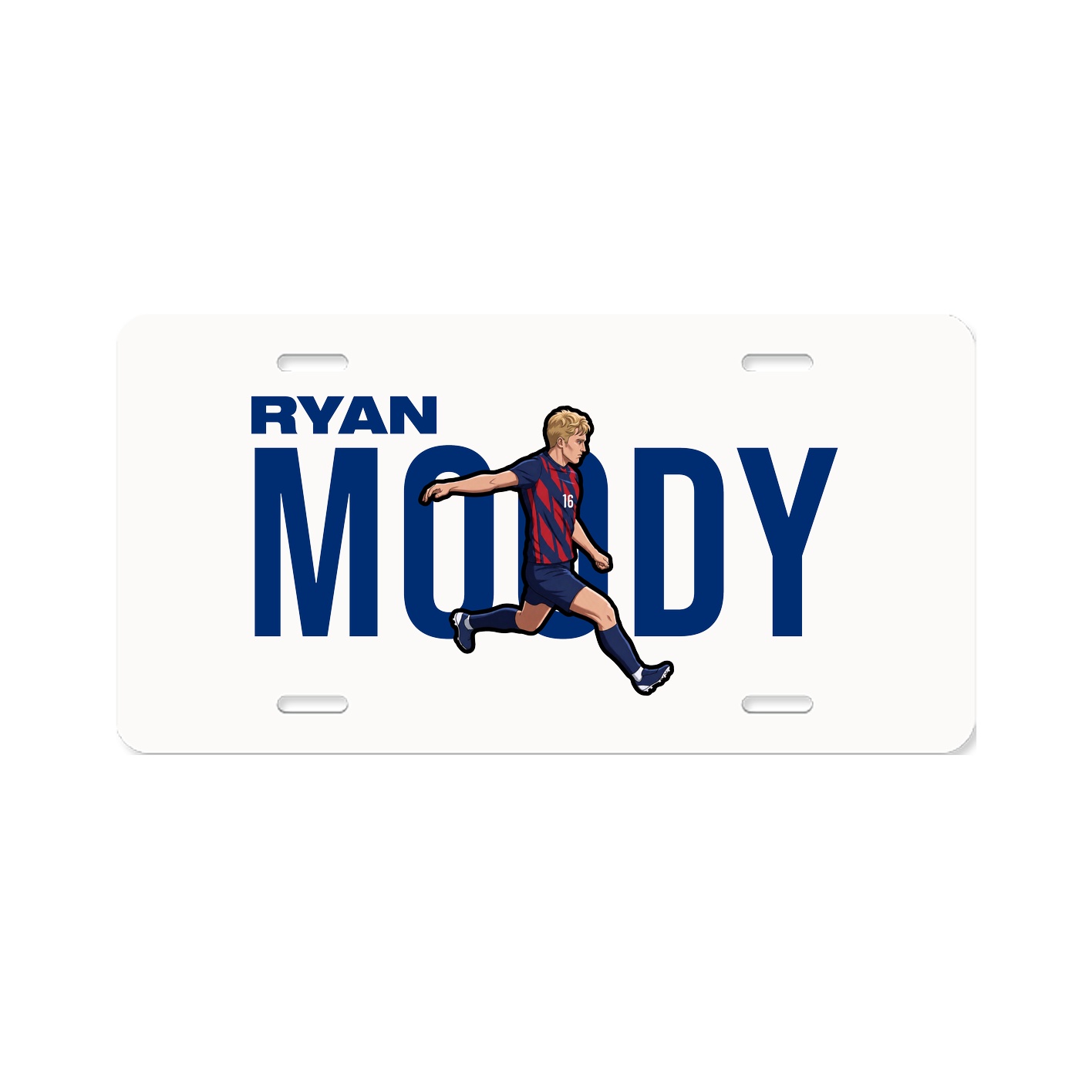 License Plate — Player Name in Classic