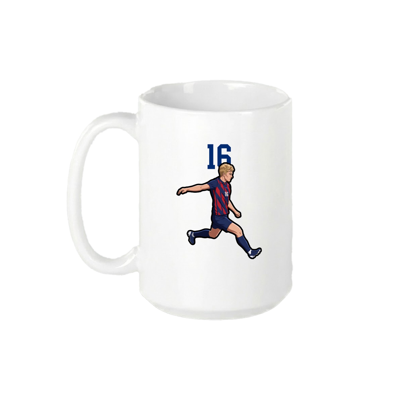 15oz Coffee Mug — Number Top in White