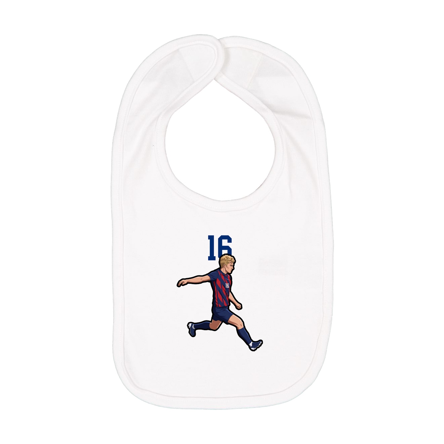 Infant Bib — Number Top in White