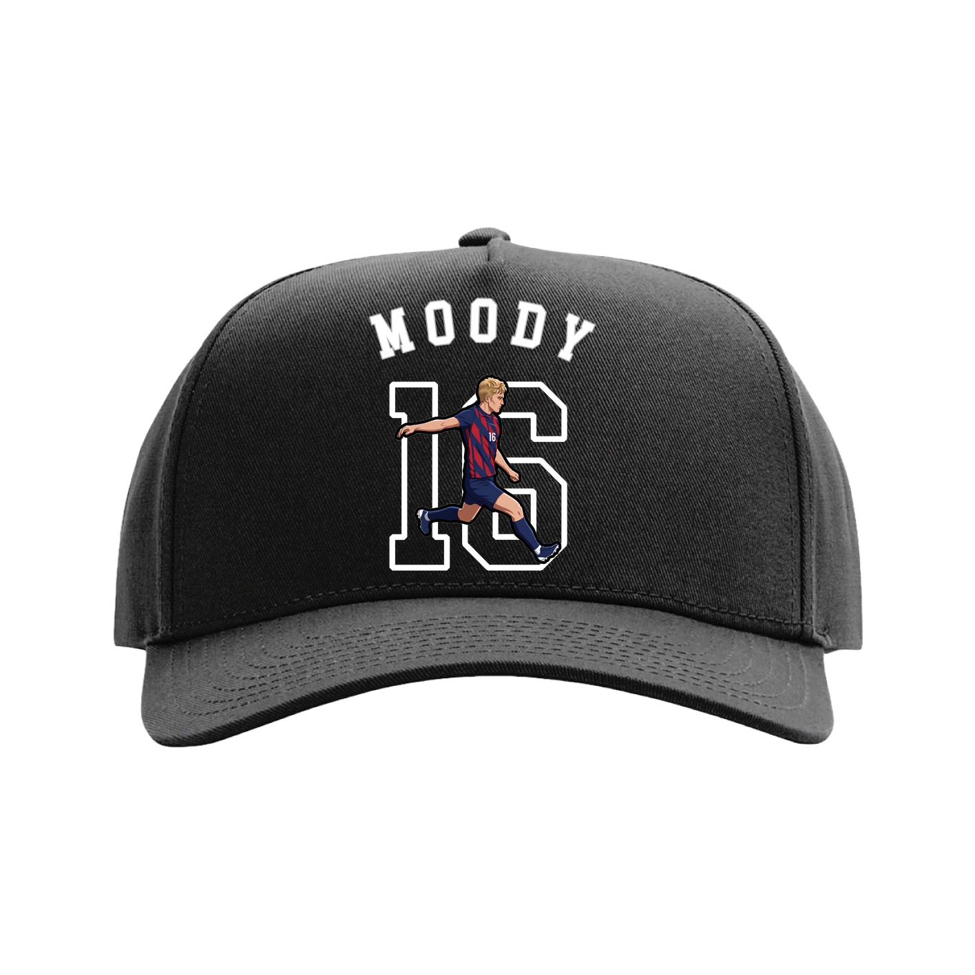 Full Fabric Five-Panel Champ Cap — Shirsey Arch in Black