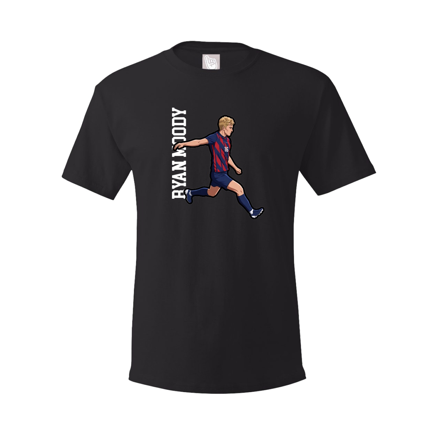 Youth Tee — Name Vertical in Black