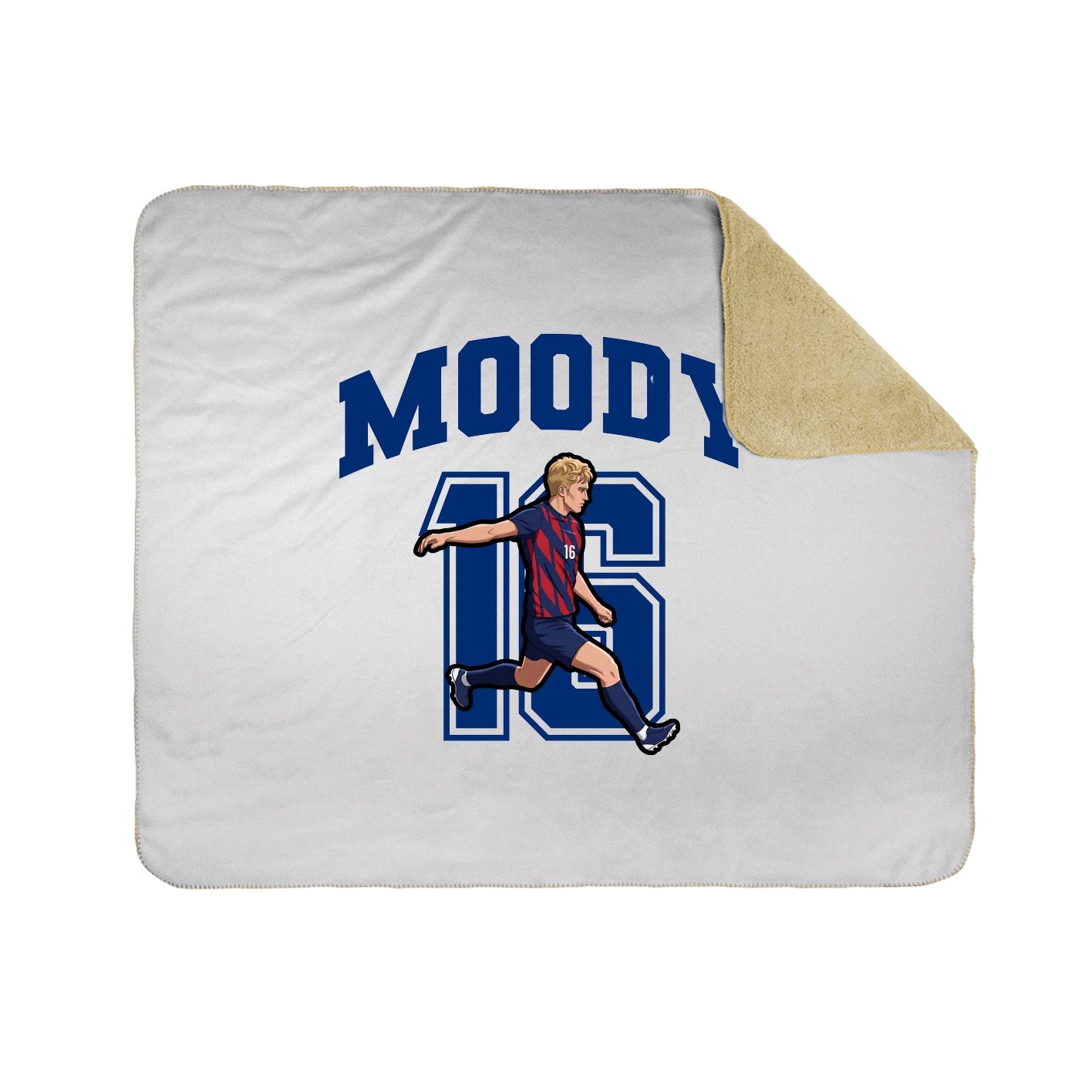 Throw Blanket — Number in White