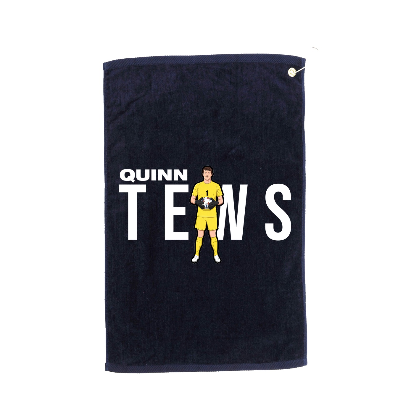 Golf Towel — Player Name in Navy