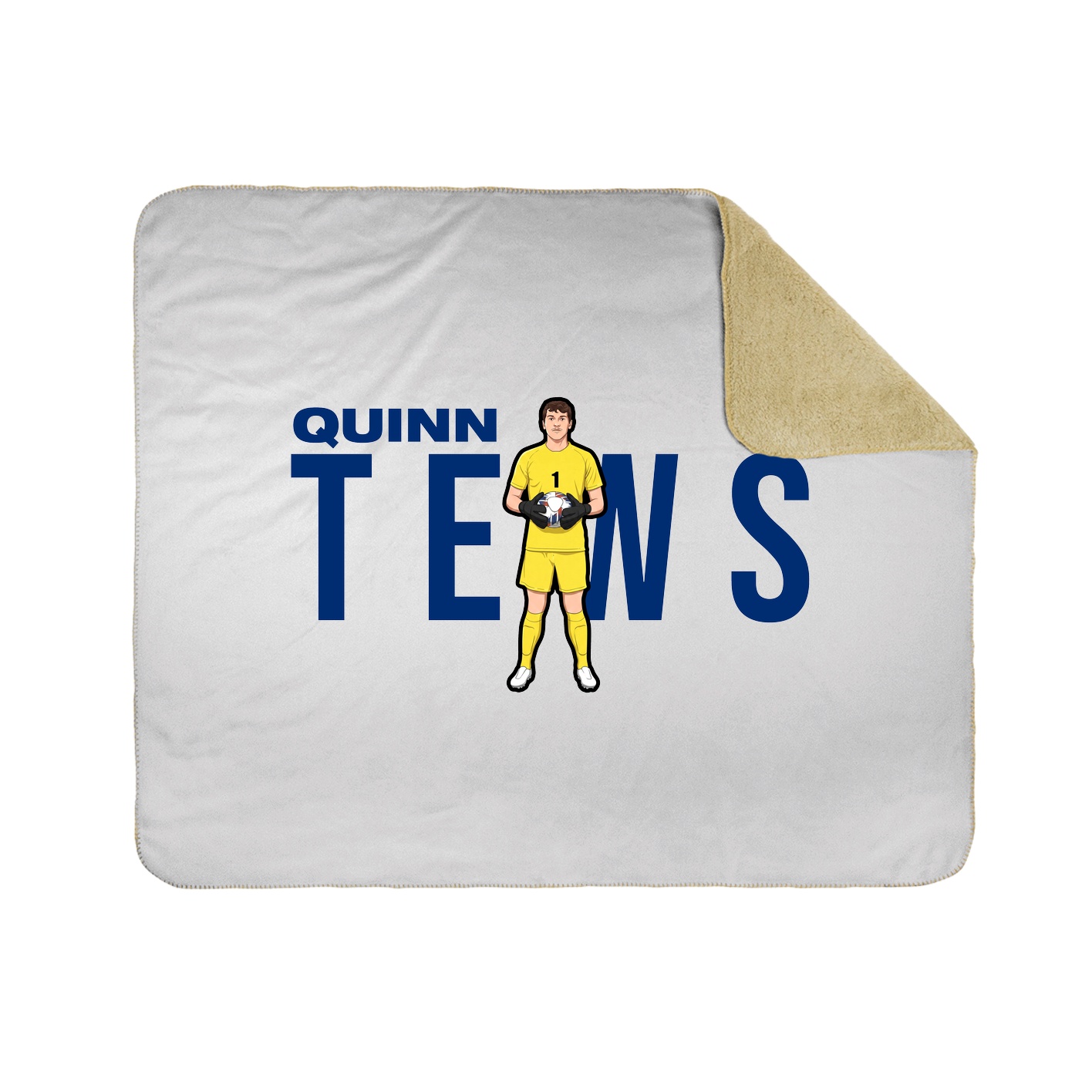 Throw Blanket — Player Name in White