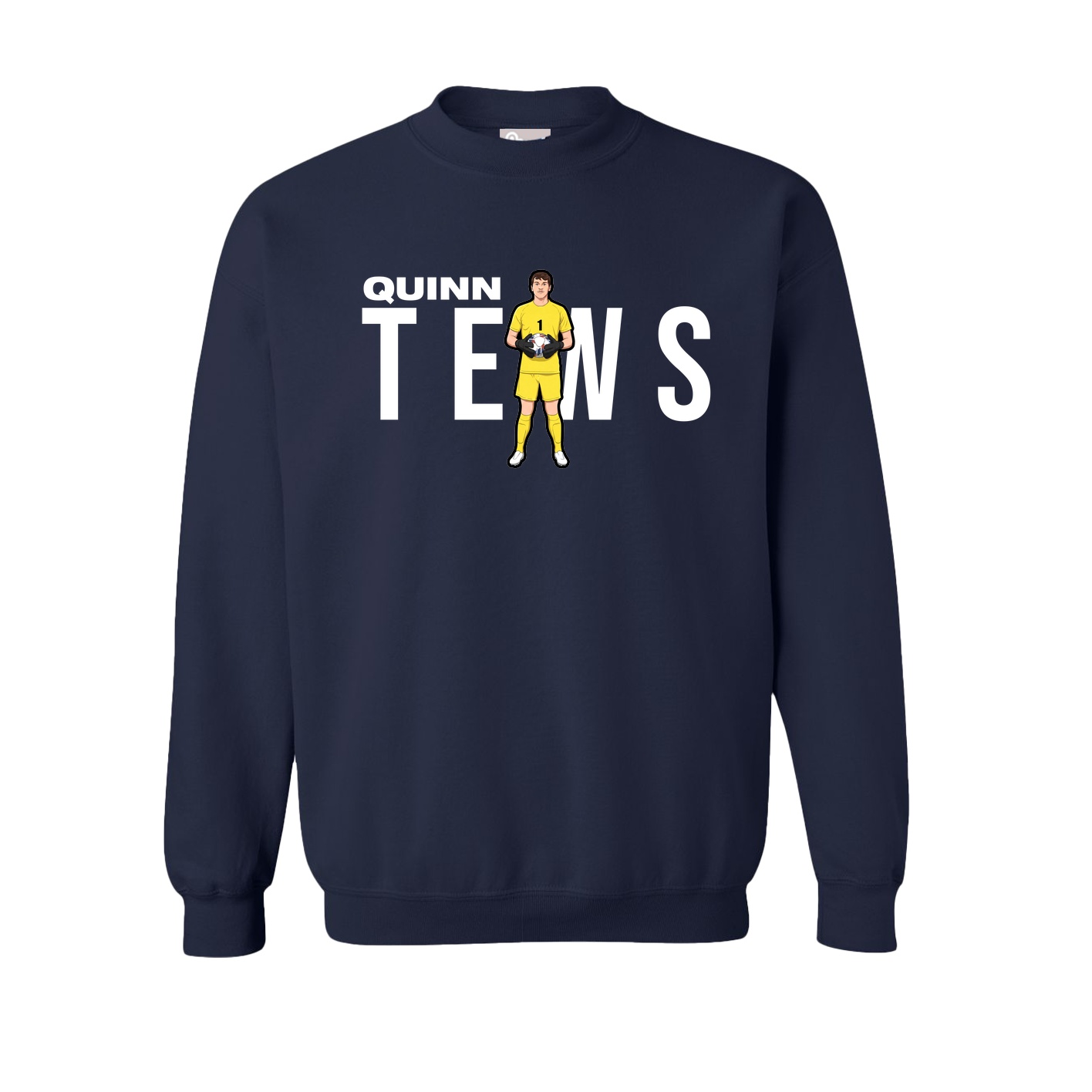 Fleece Crew — Player Name in Navy