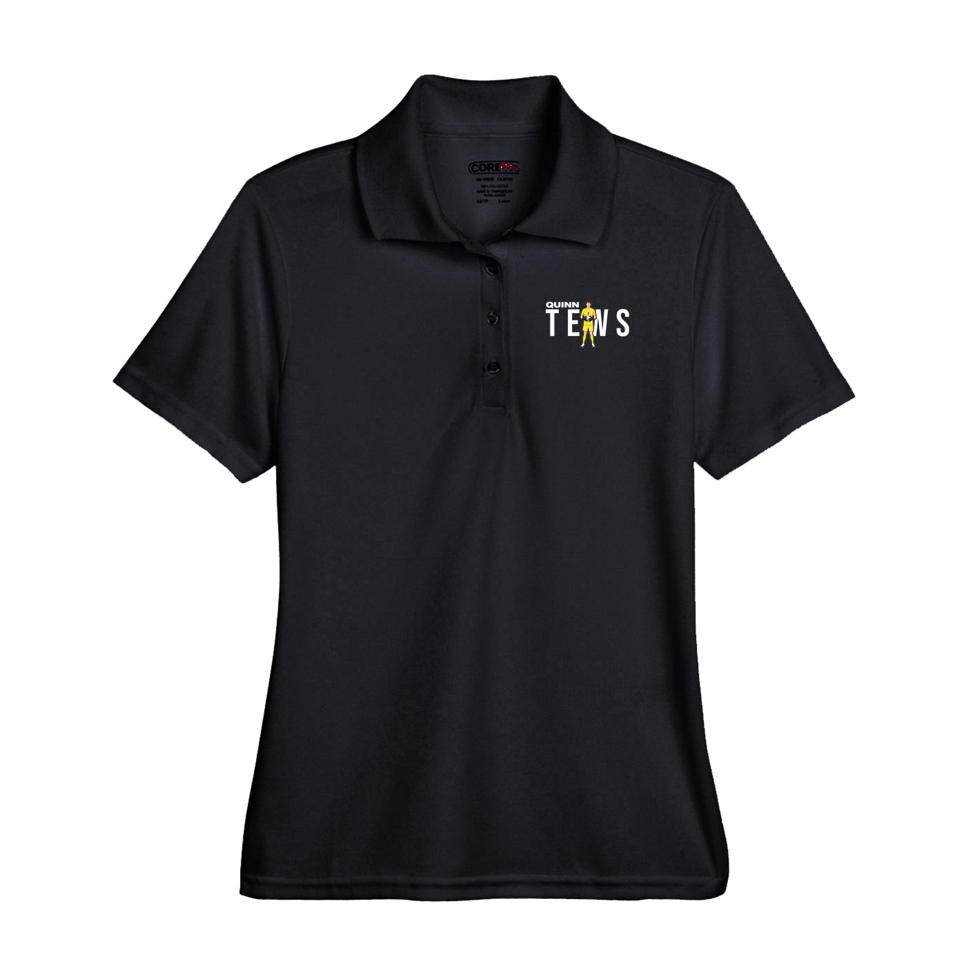 Performance Polo — Player Name in Black