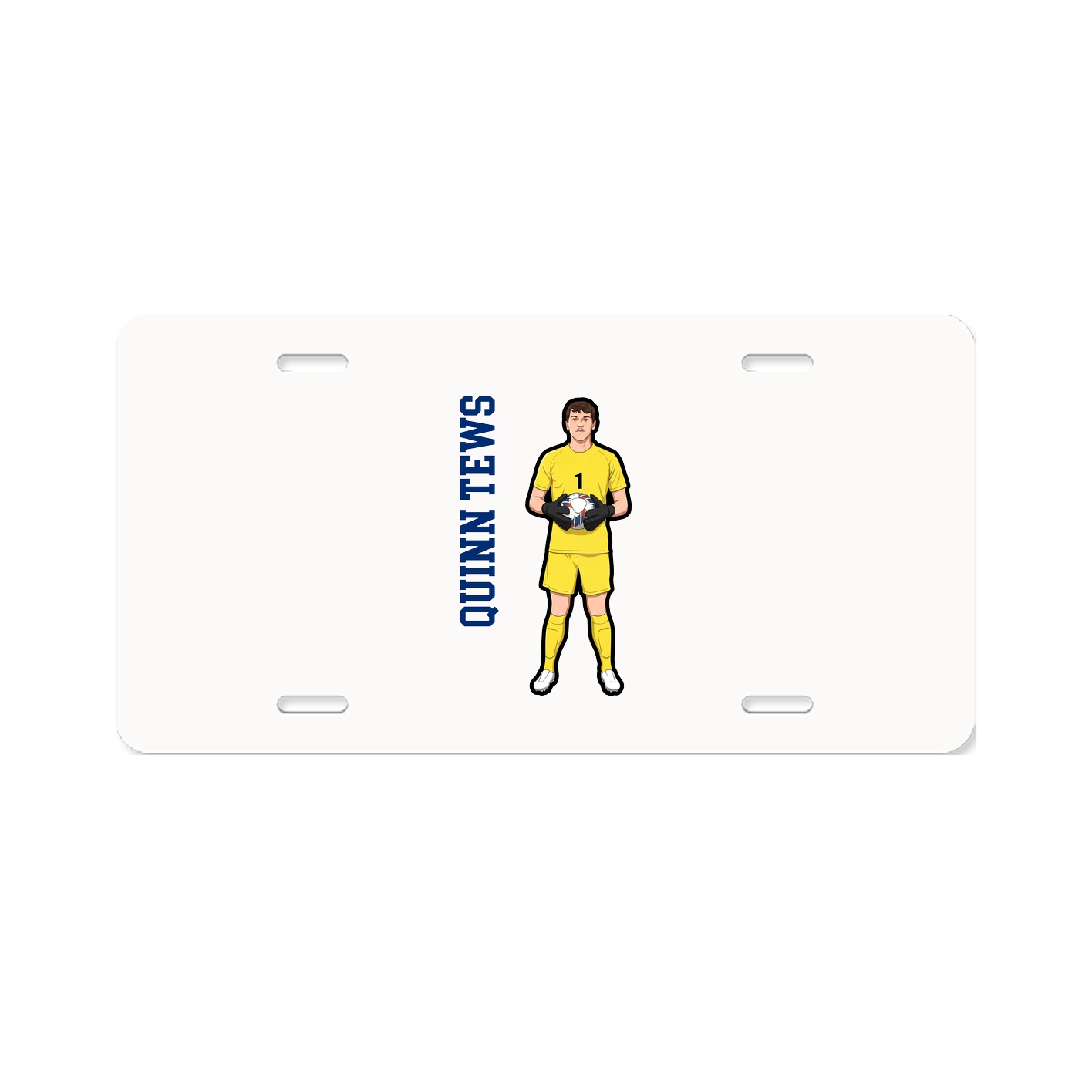 License Plate — Name Vertical in Classic