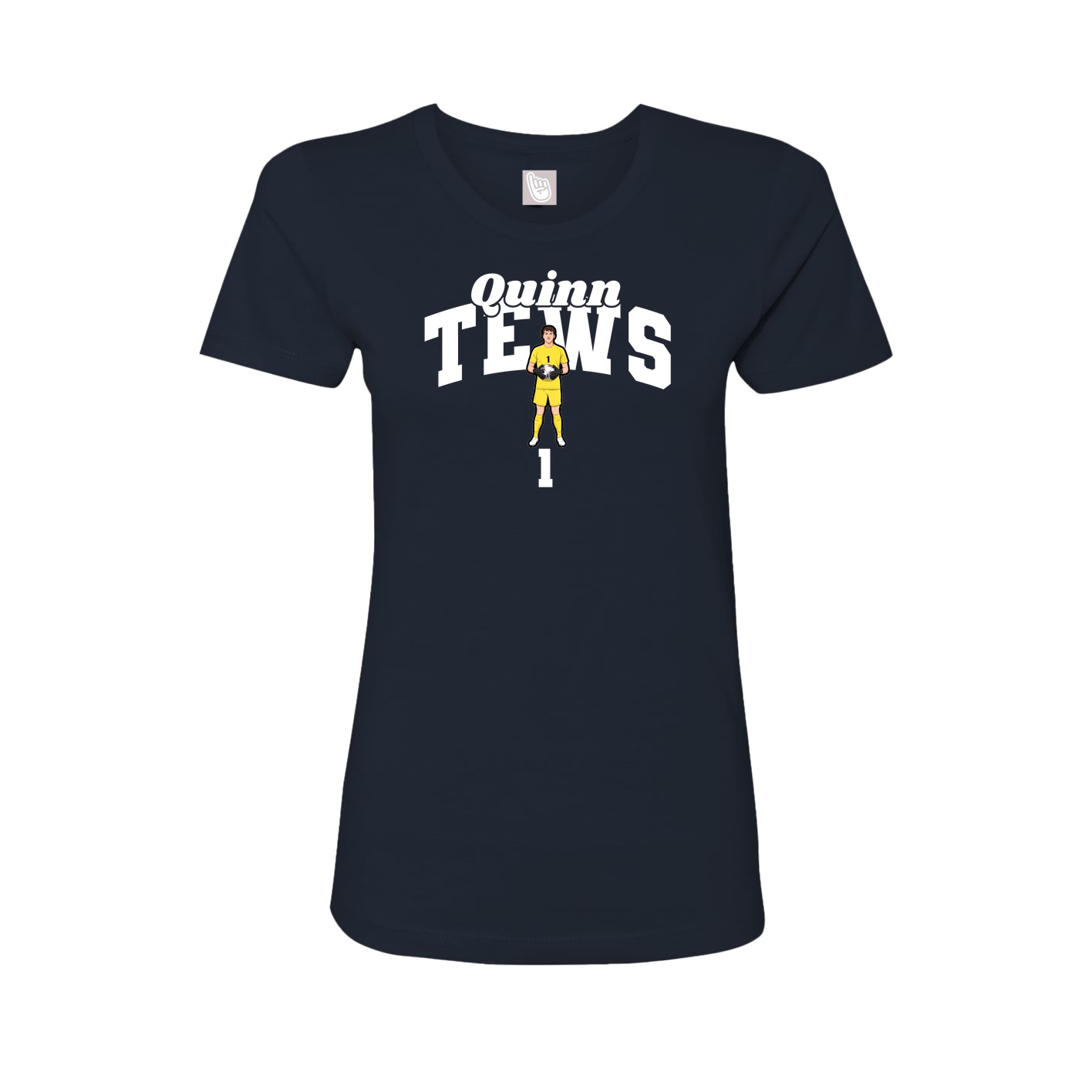 Fitted Women's Tee — Signature Arch in Navy