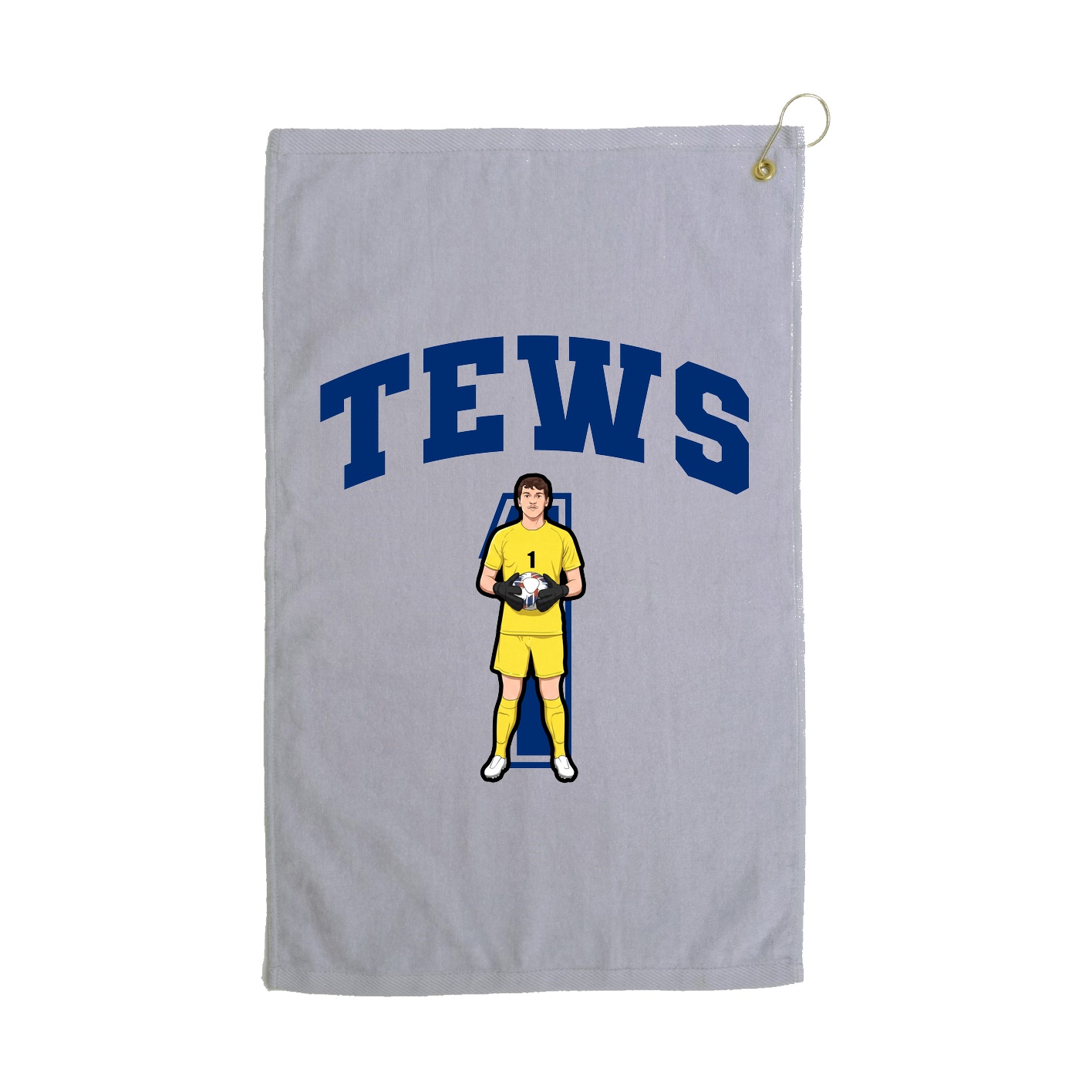 Golf Towel — Number in Grey