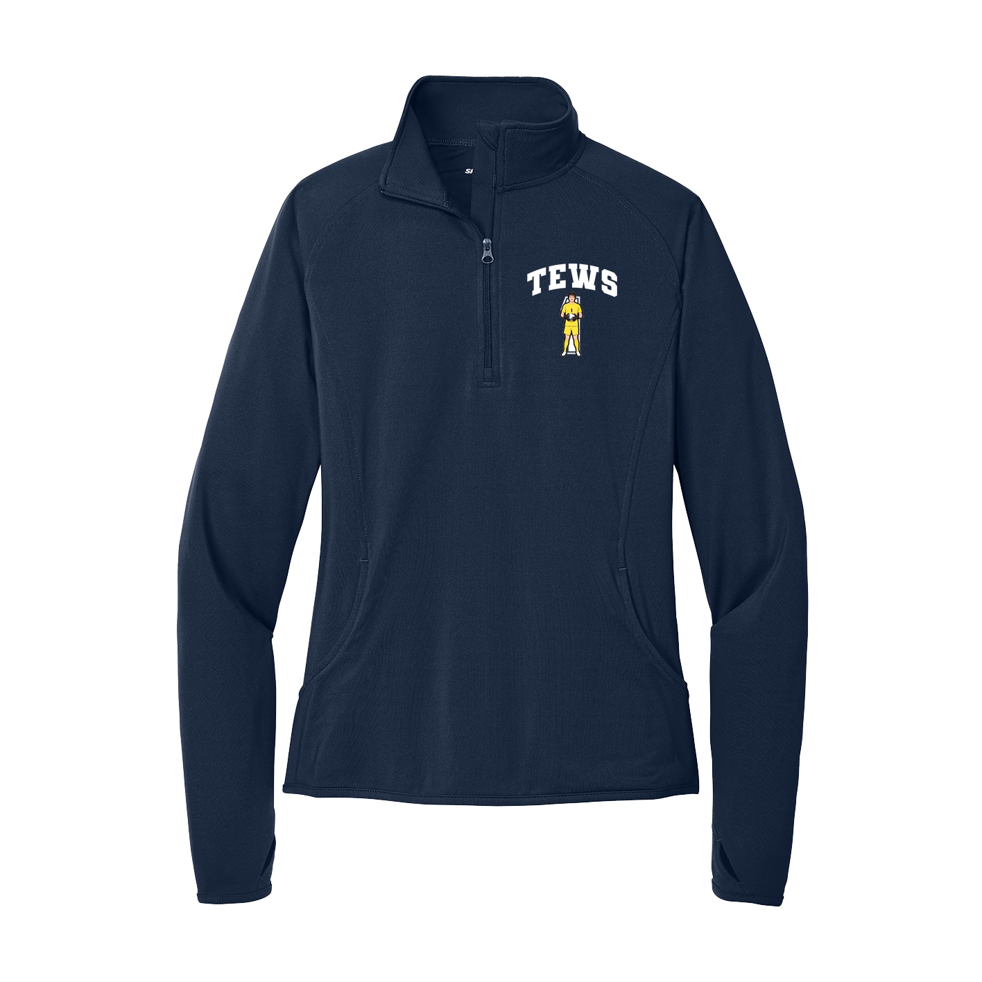 Women's Q-Zip Pullover — Number in Navy