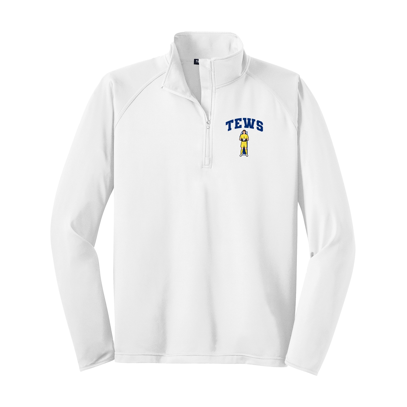 Q-Zip Pullover — Number in White