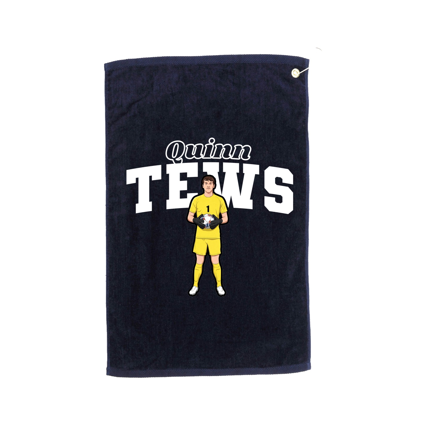 Golf Towel — Name Arch in Navy