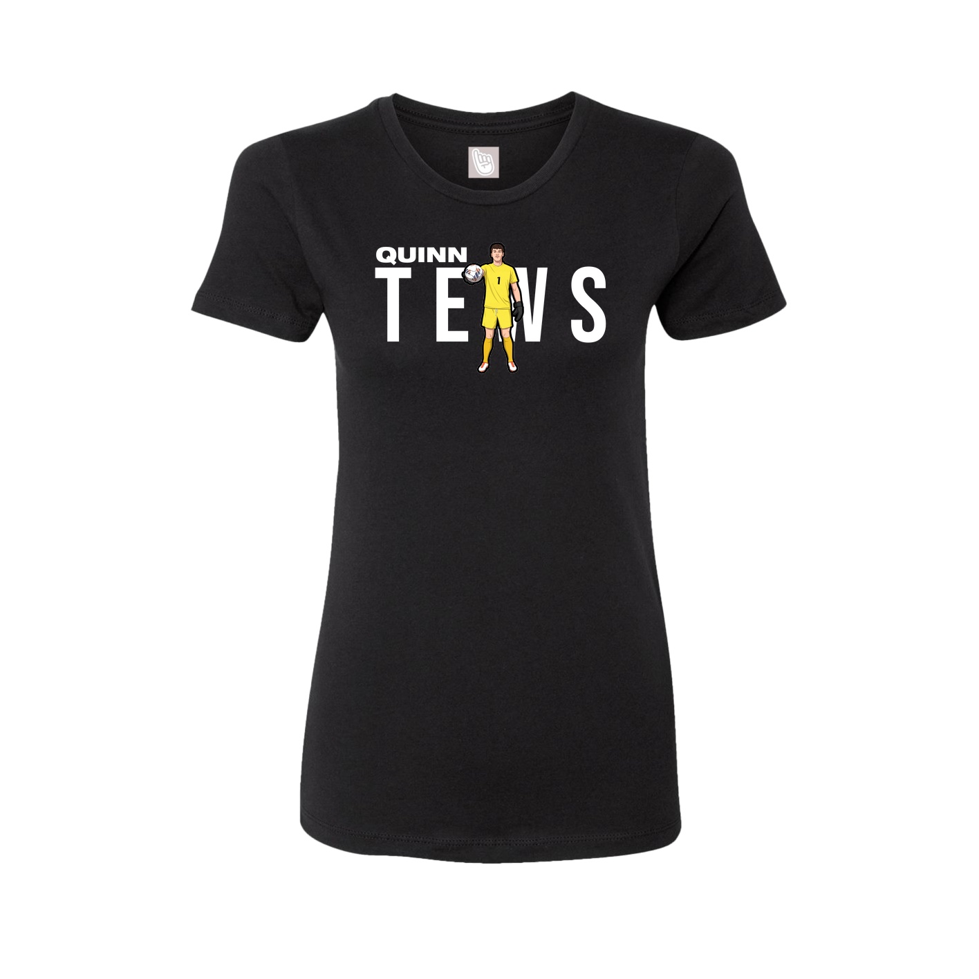 Fitted Women's Tee — Player Name in Black