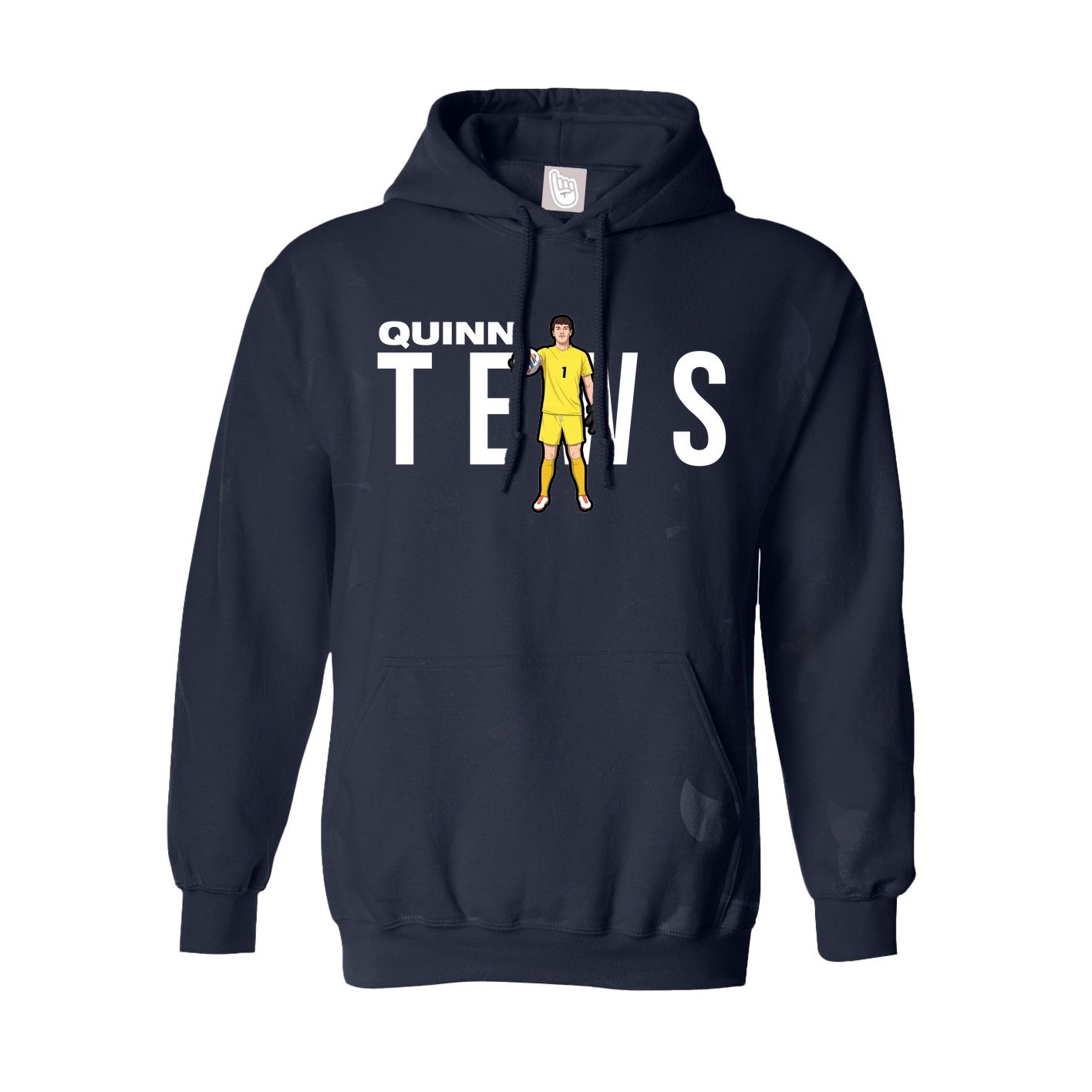 Youth Hoodie — Player Name in Navy