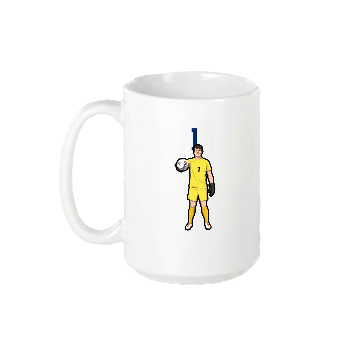 15oz Coffee Mug — Number Top in White
