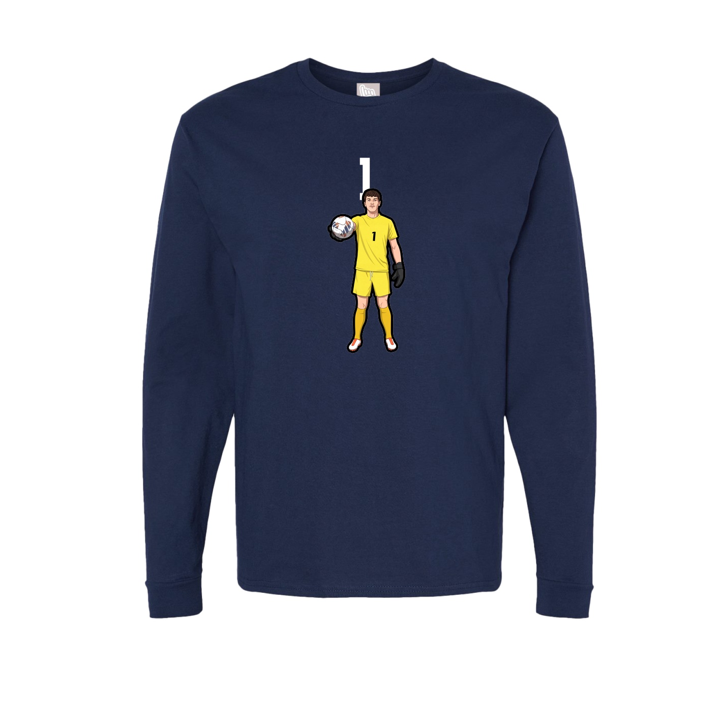 Long Sleeve Tee — Number Top in Navy