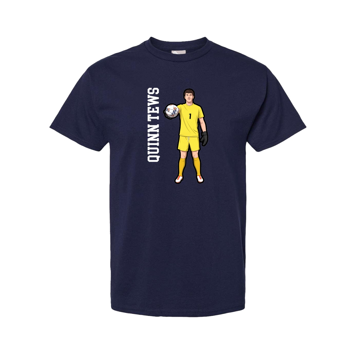 Tee — Name Vertical in Navy