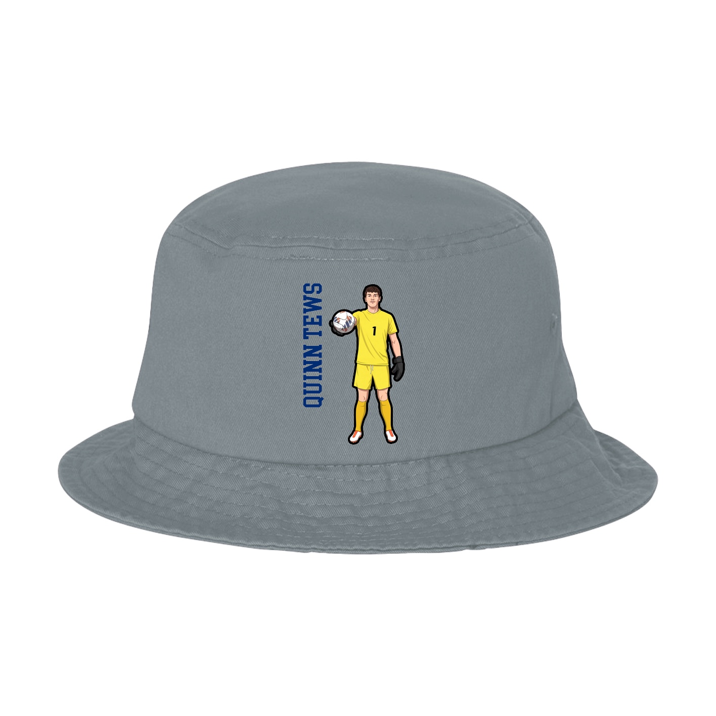 Bucket Cap — Name Vertical in Grey