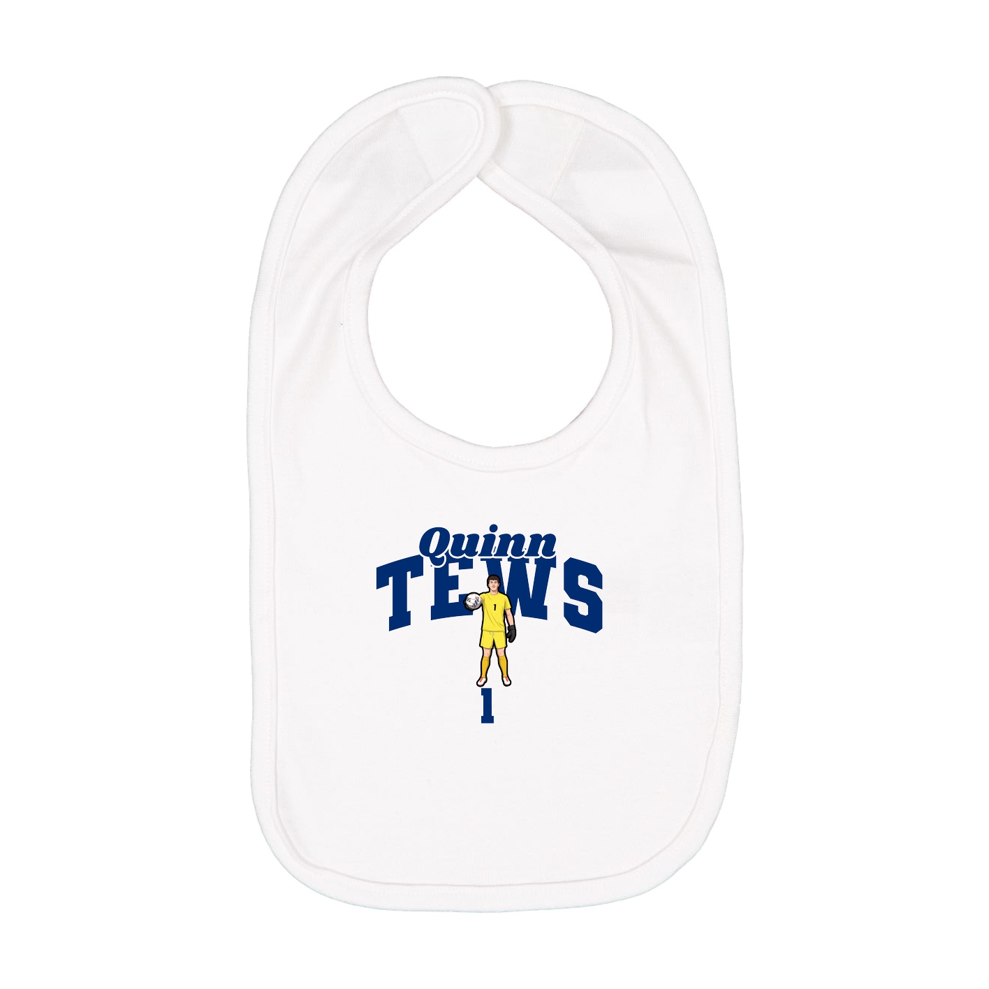Infant Bib — Signature Arch in White