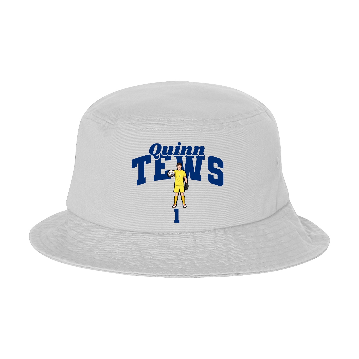 Bucket Cap — Signature Arch in White