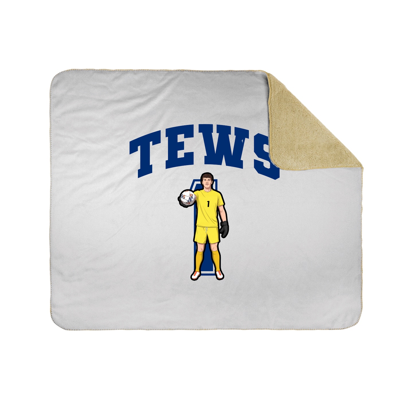 Throw Blanket — Number in White