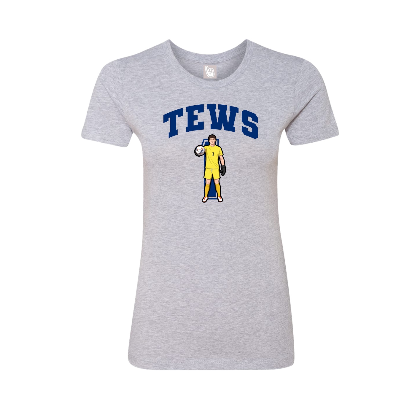 Fitted Women's Tee — Number in Grey