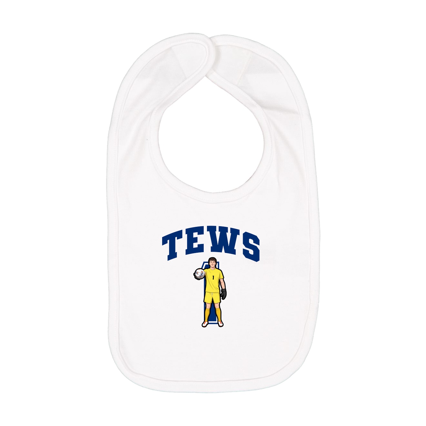 Infant Bib — Number in White