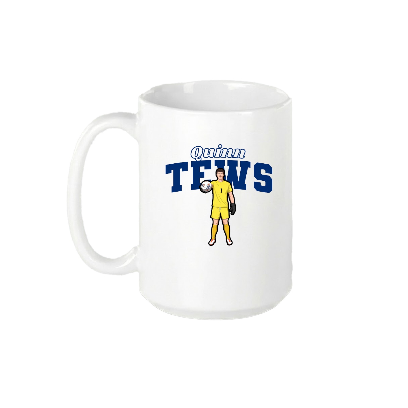 15oz Coffee Mug — Name Arch in White