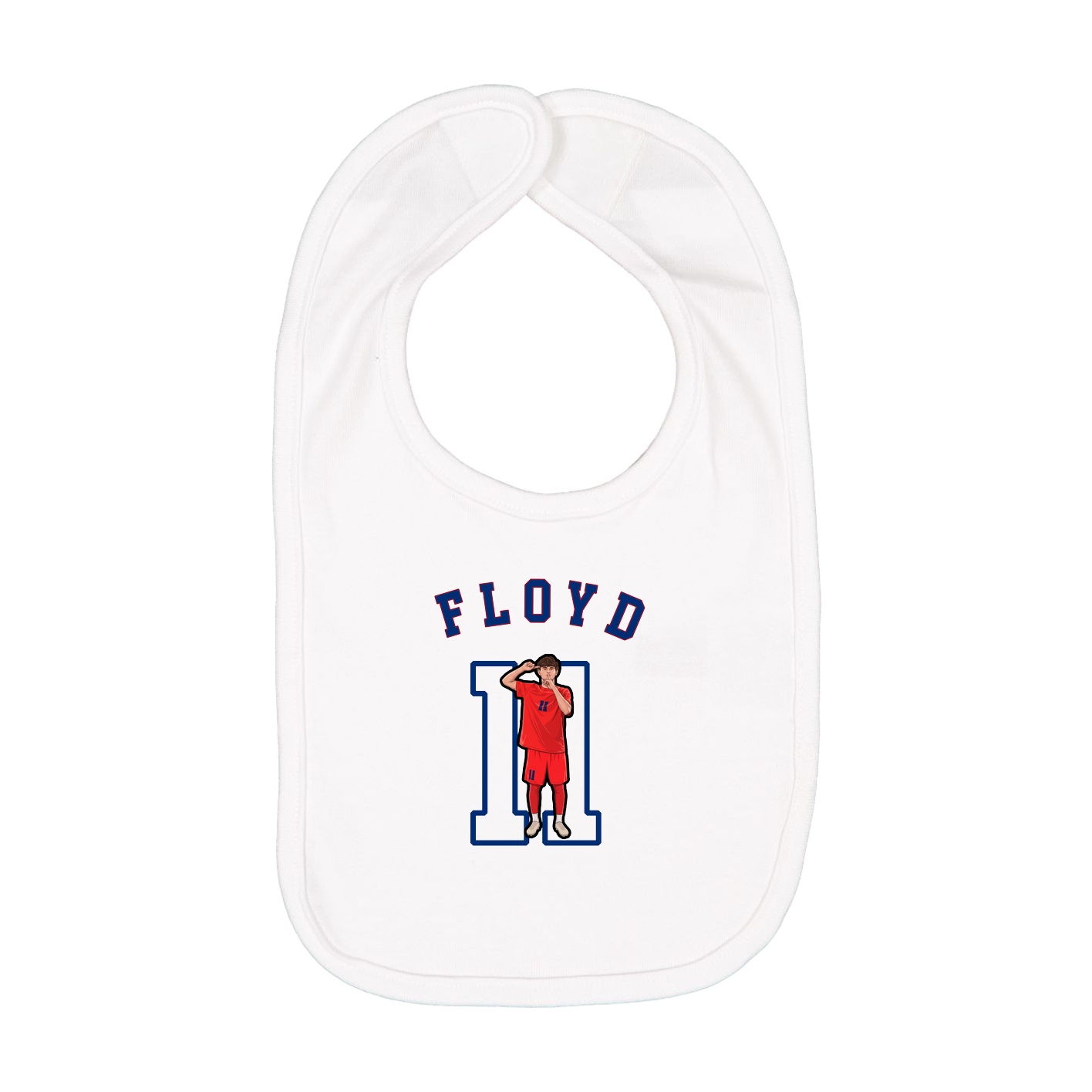 Infant Bib — Shirsey Arch in White