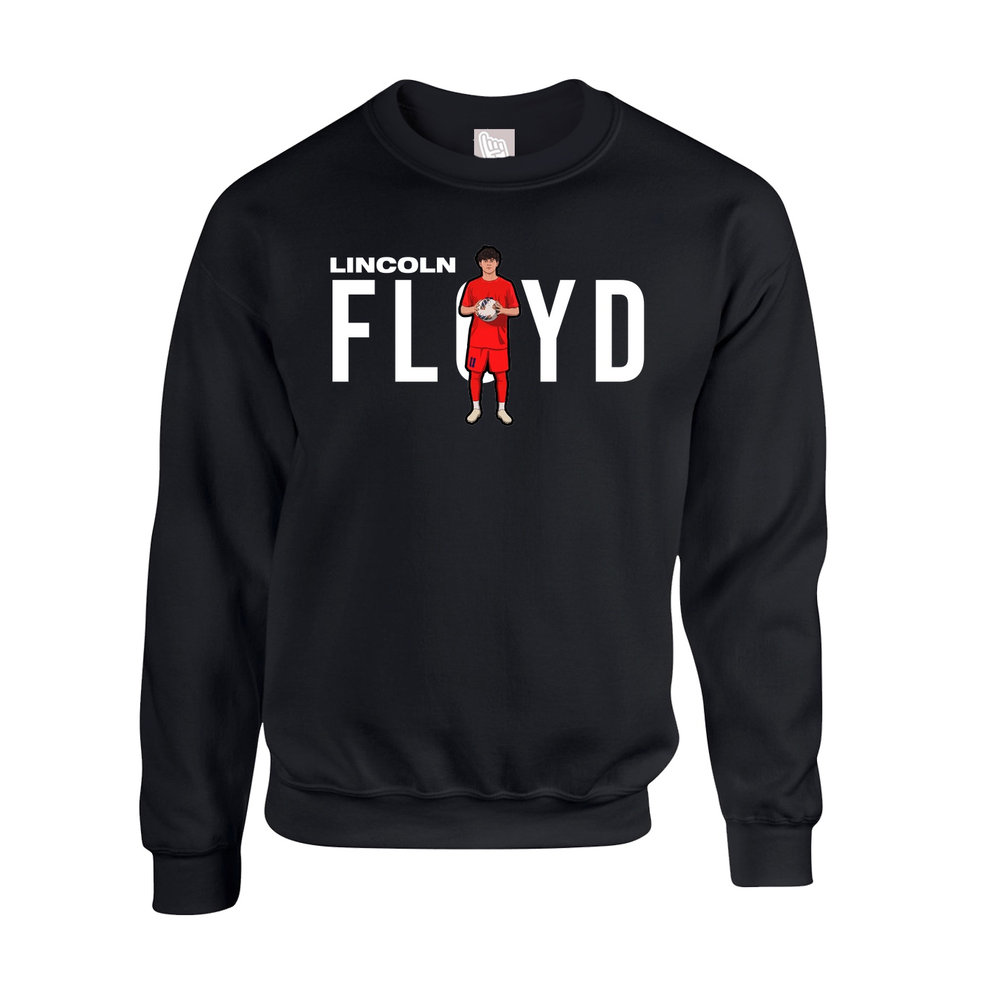Fleece Crew — Player Name in Black