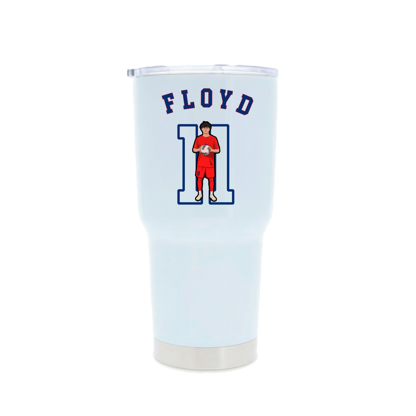 30oz Stainless Steel Tumbler — Shirsey Arch in White