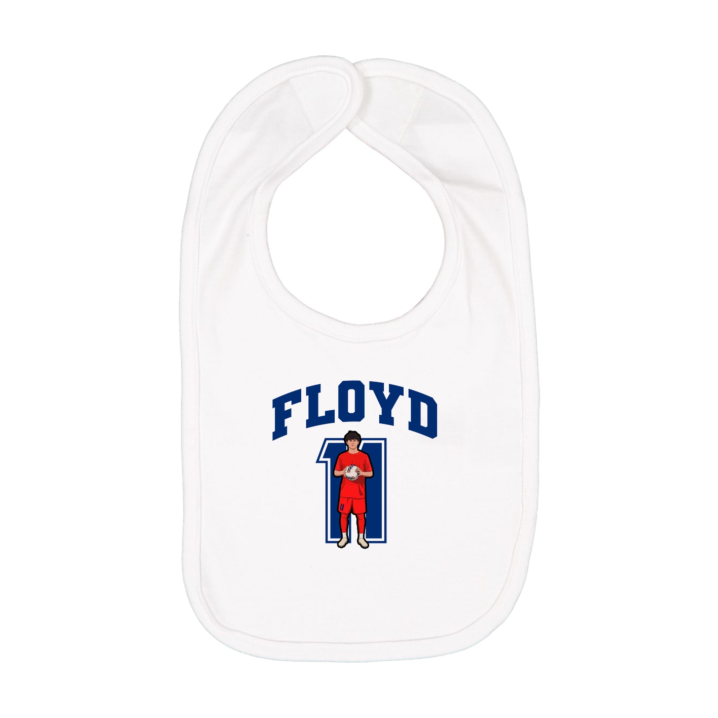 Infant Bib — Number in White
