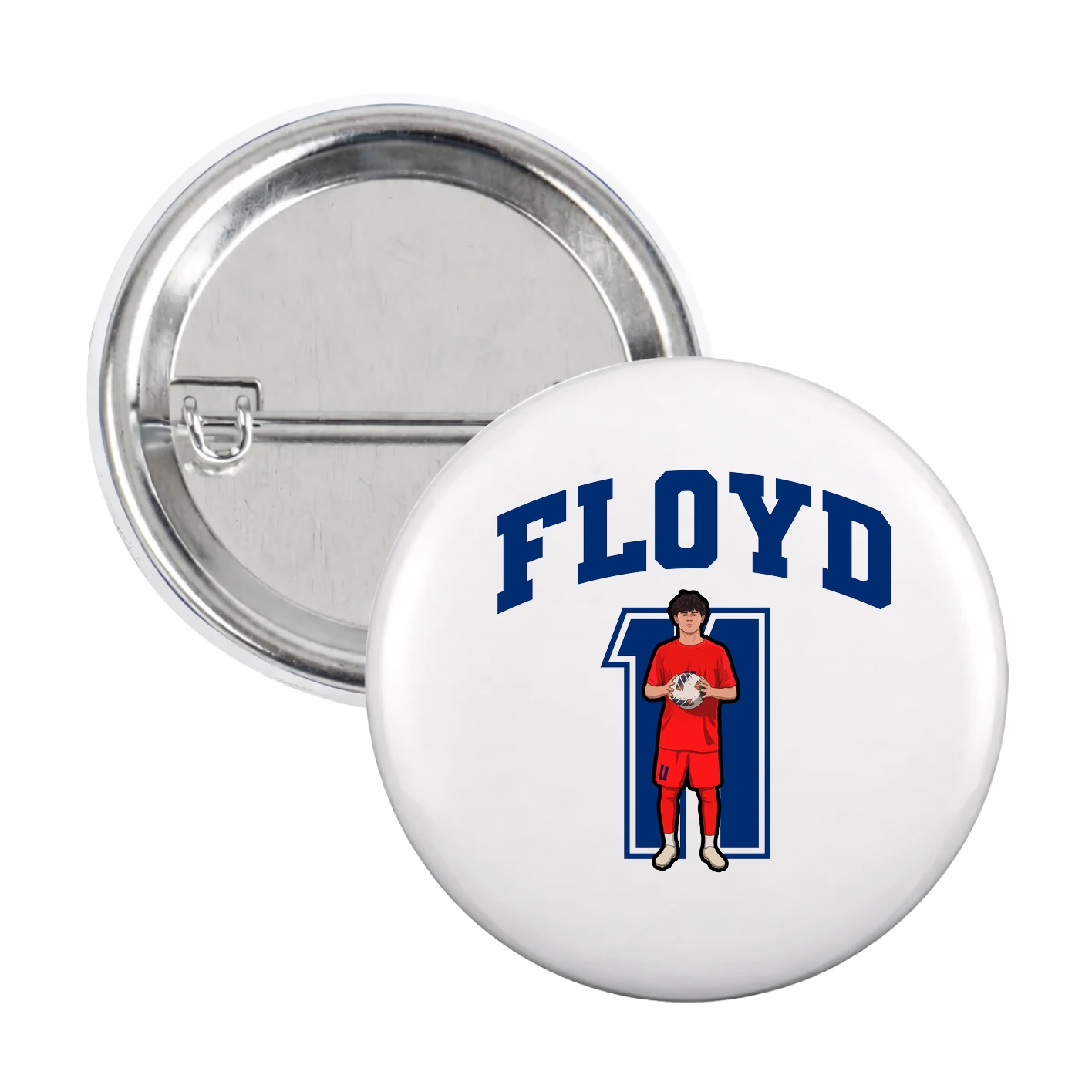 Game Day Button — Number in White