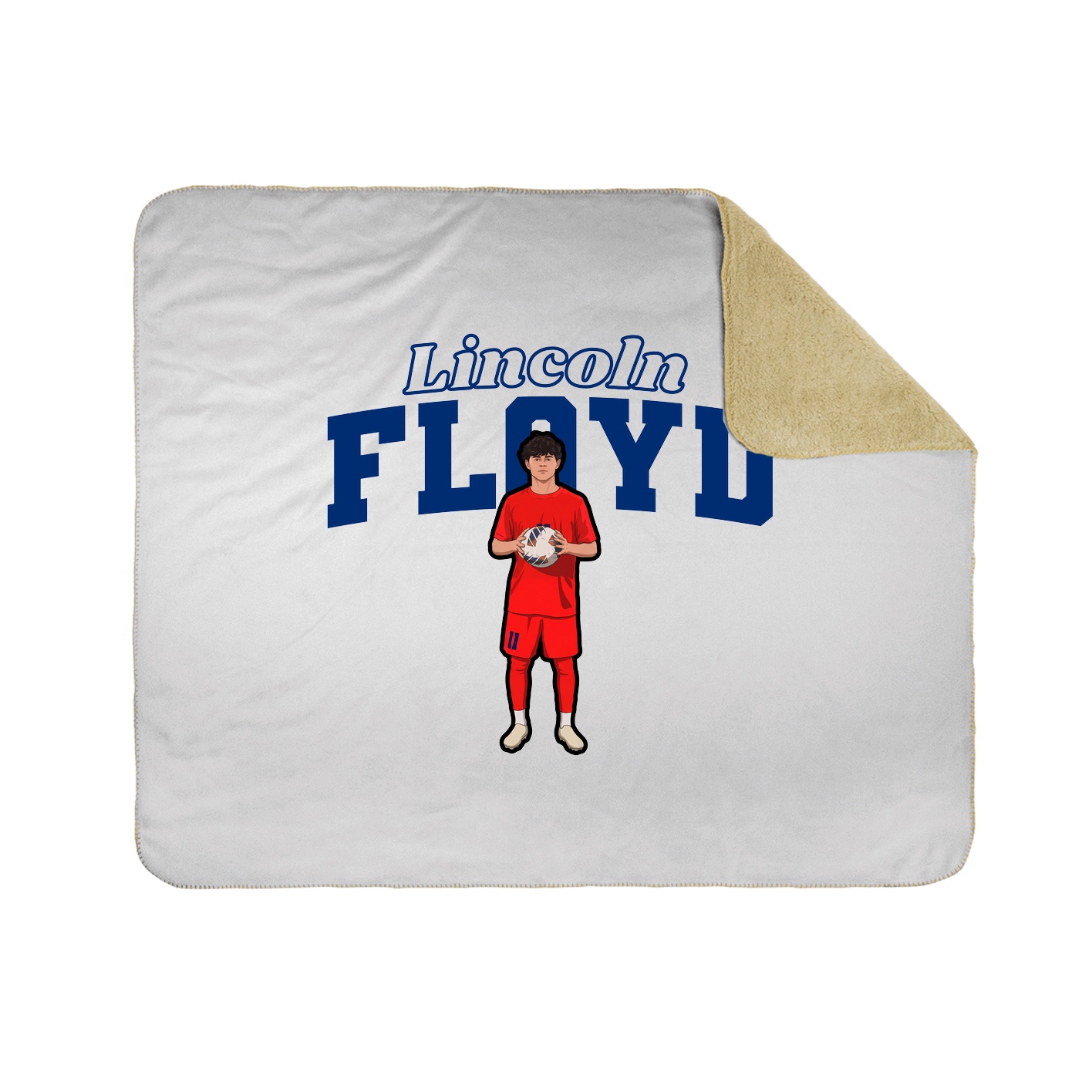 Throw Blanket — Name Arch in White