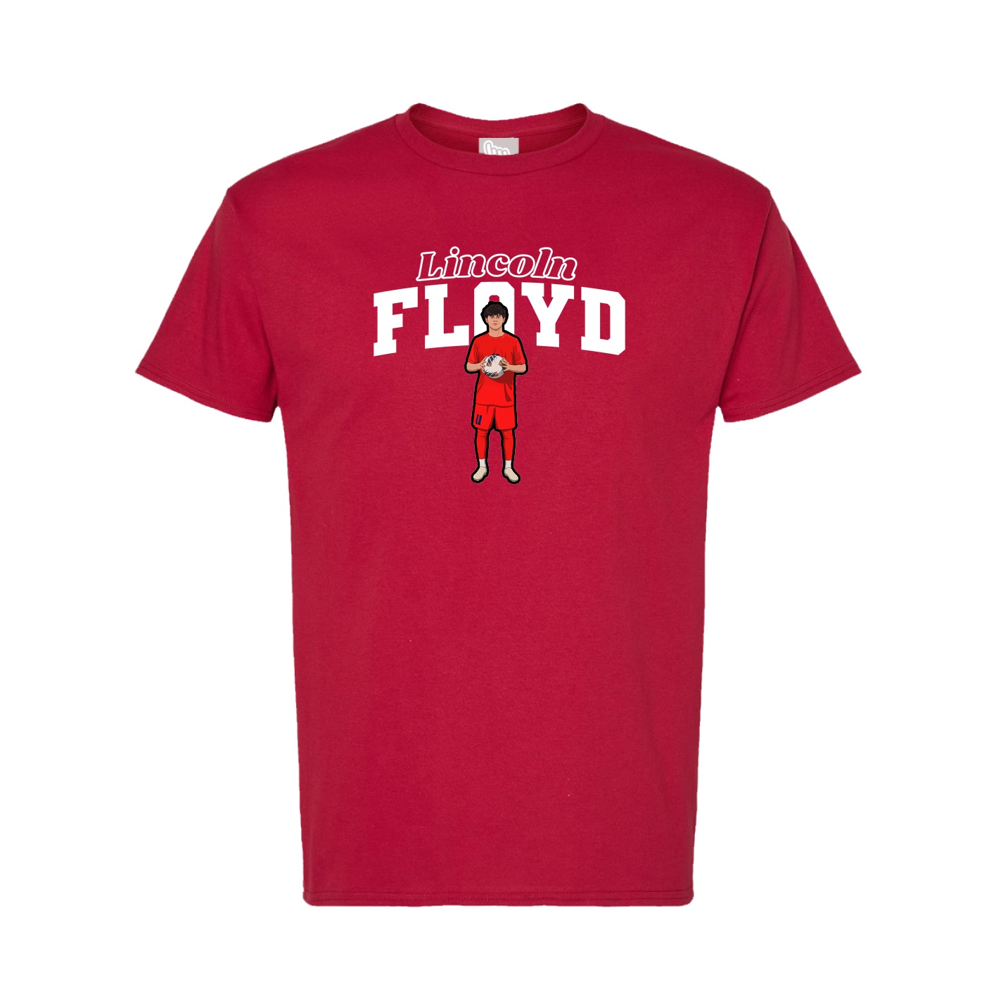 Tee — Name Arch in Crimson