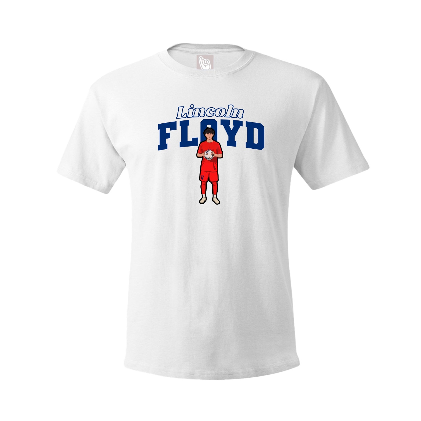 Youth Tee — Name Arch in White