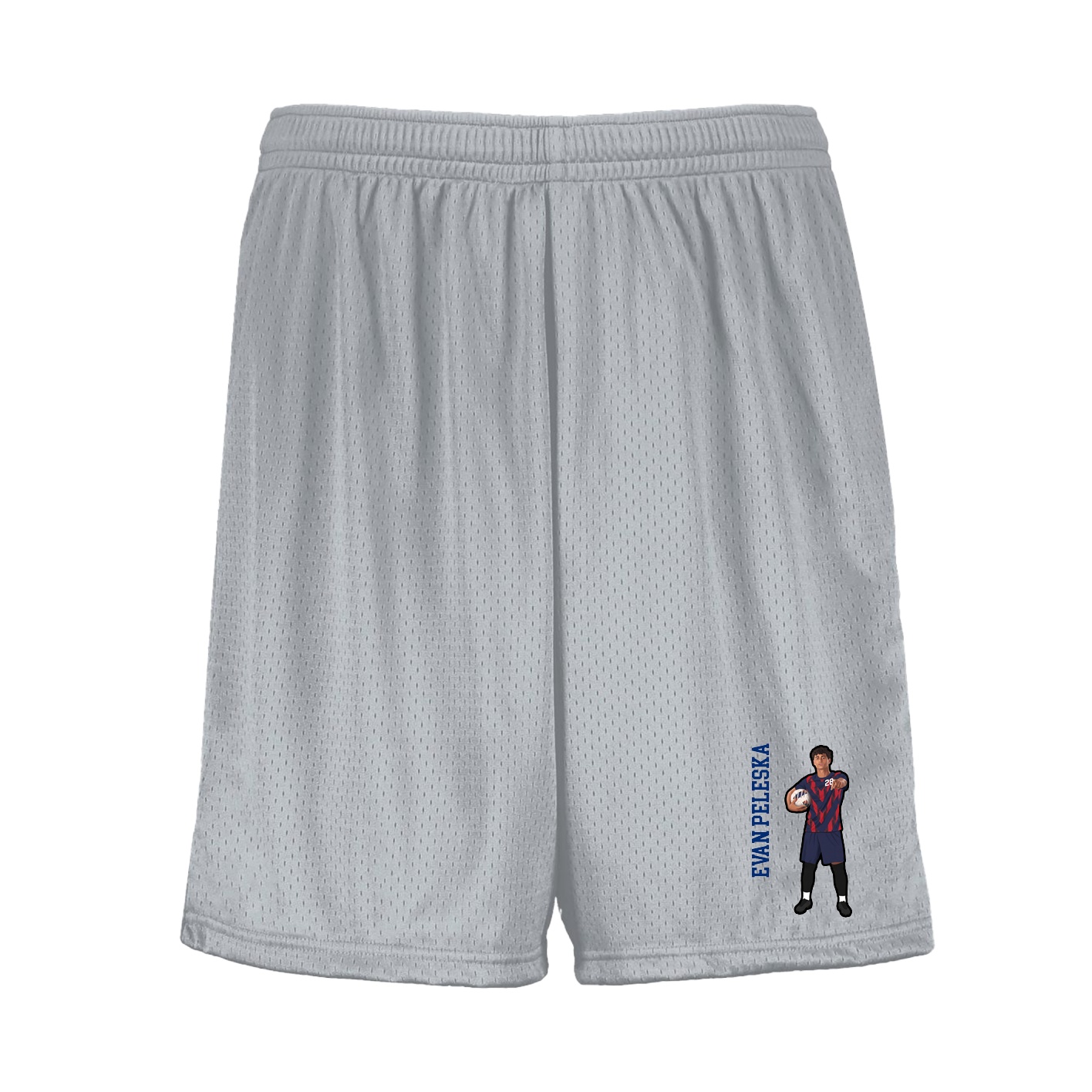 Shorts — Name Vertical in Silver