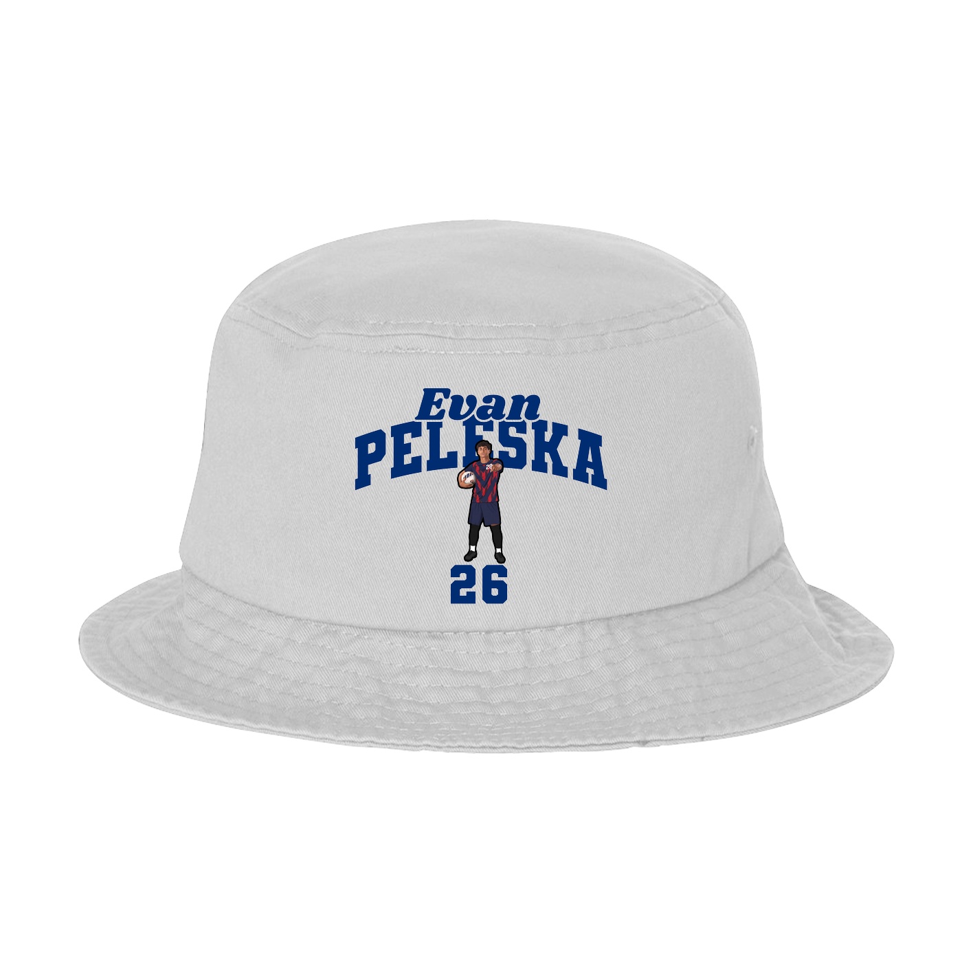 Bucket Cap — Signature Arch in White