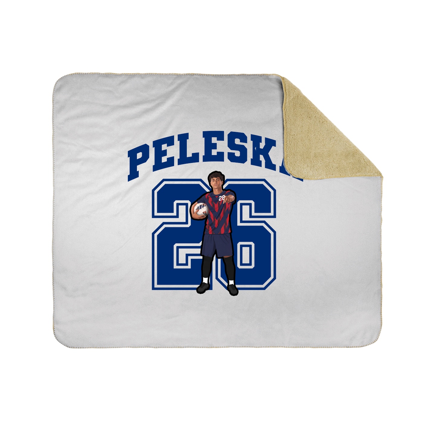 Throw Blanket — Number in White