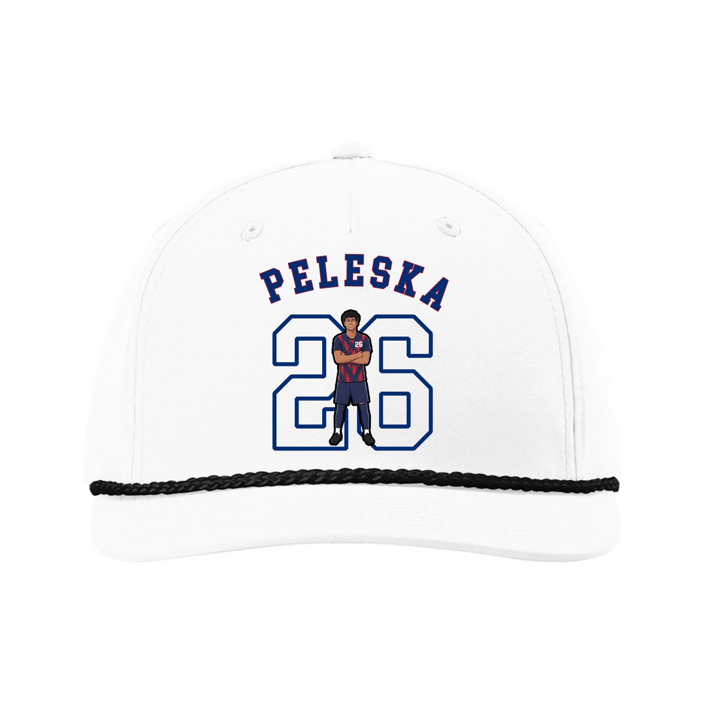 Five-Panel Classic Rope Cap — Shirsey Arch in White