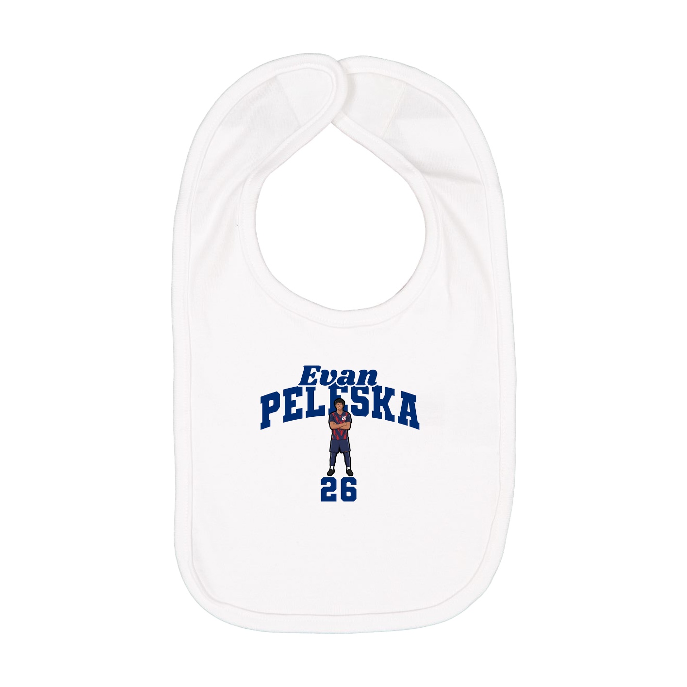 Infant Bib — Signature Arch in White