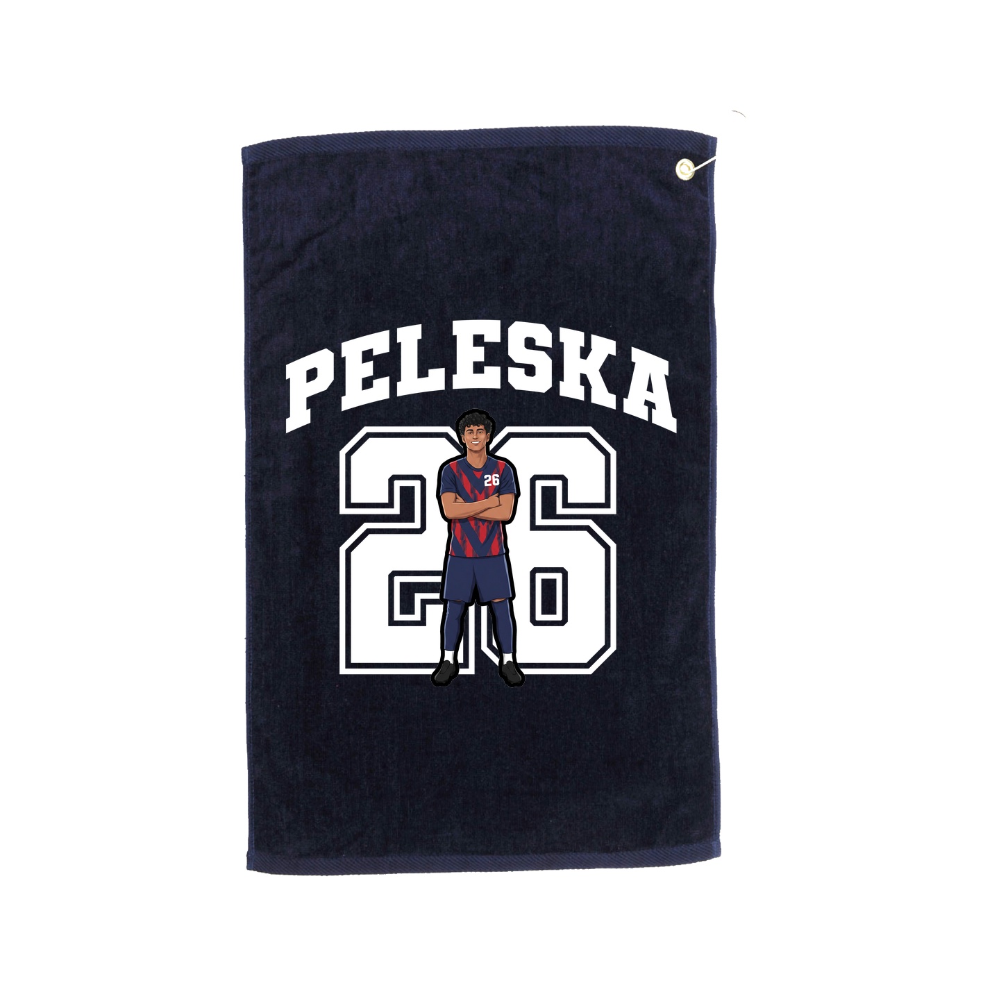 Golf Towel — Number in Navy